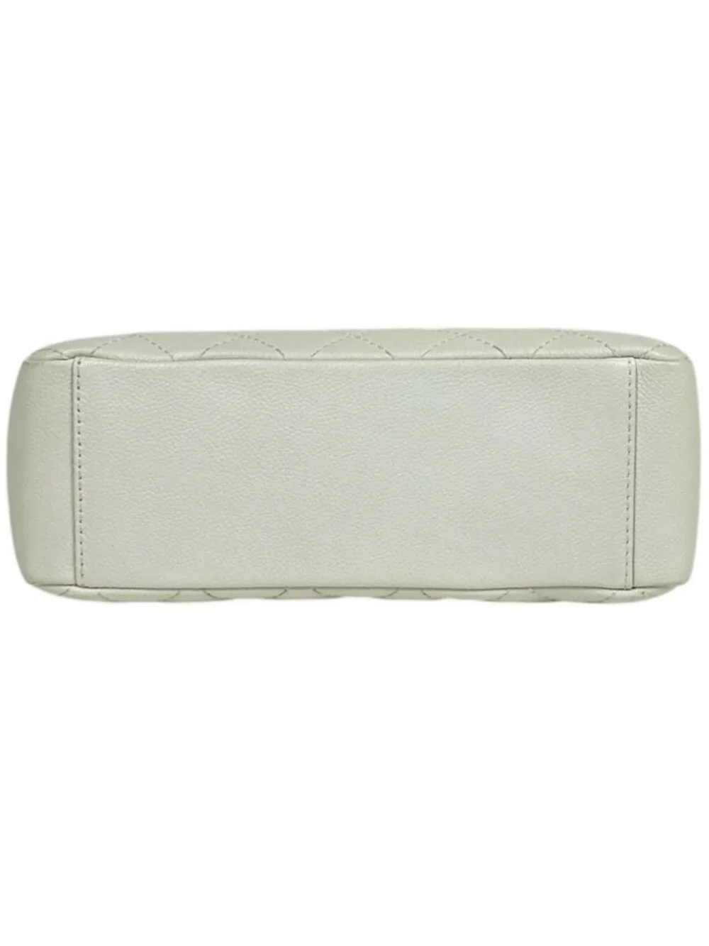 ★SOLD★ Chanel CC Logo Chain Tote Shoulder Quilted Caviar Leather White - Picture 5 of 13